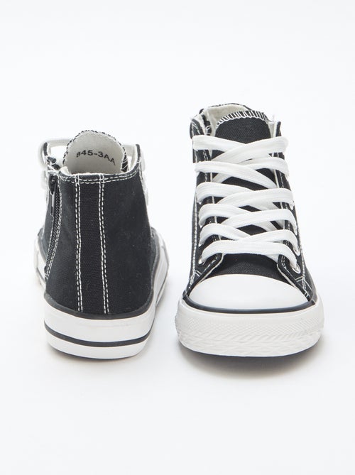 Sneakers alte con zip in tela - Kiabi