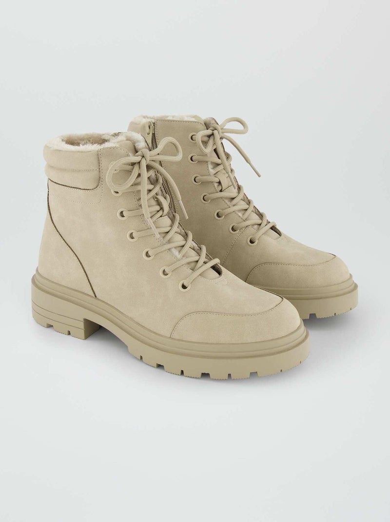 Sneakers alte foderate beige - Kiabi