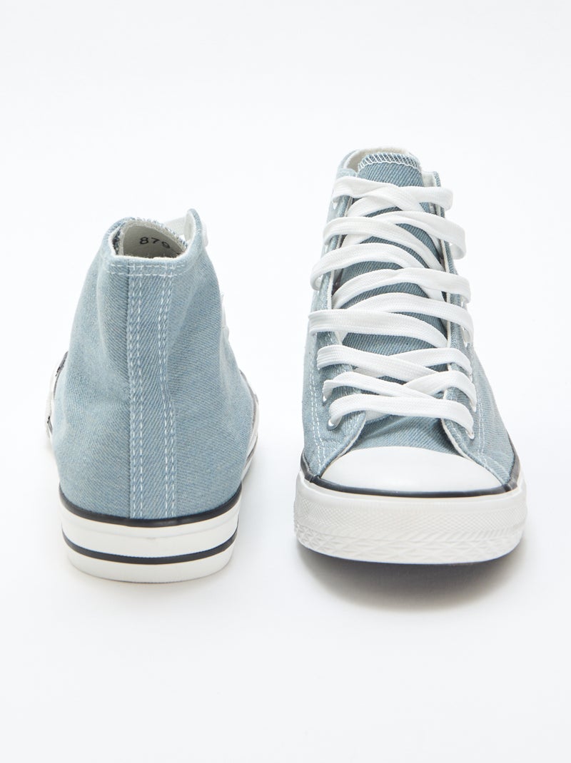 Sneakers alte in denim Blu - Kiabi