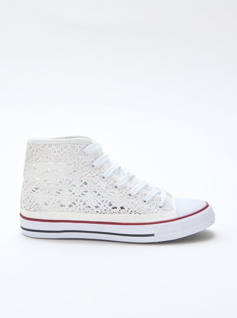Sneakers alte in macramè Bianco - Kiabi