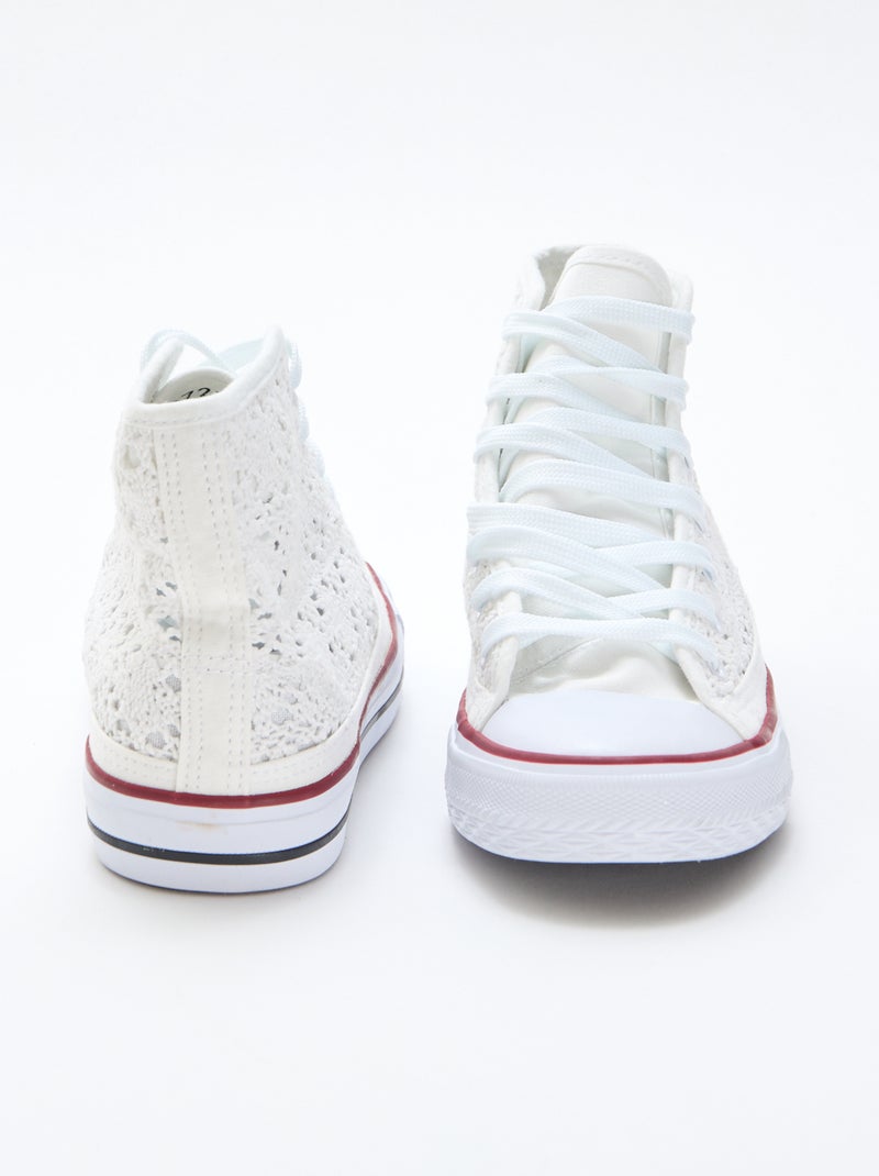 Sneakers alte in macramè Bianco - Kiabi
