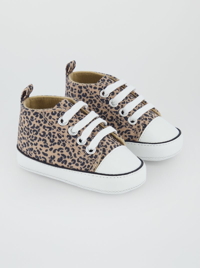 Sneakers alte in tela BEIGE - Kiabi