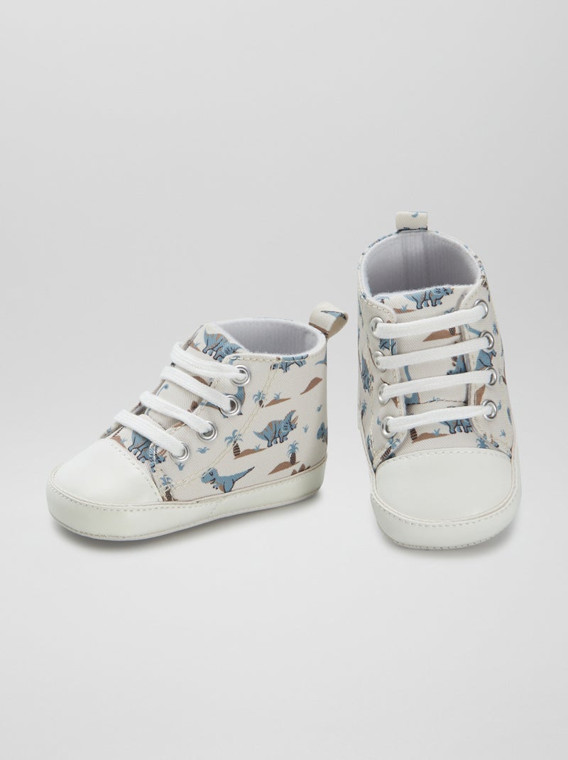 Sneakers alte in tela BEIGE - Kiabi