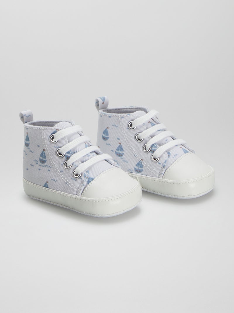 Sneakers alte in tela BIANCO - Kiabi