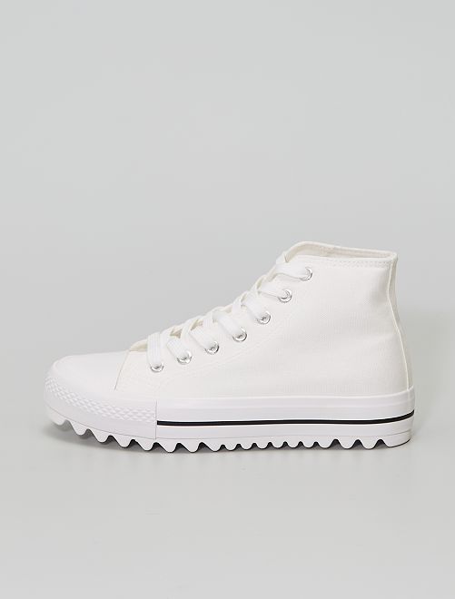 Sneakers alte in tela - bianco - Kiabi - 26.00€