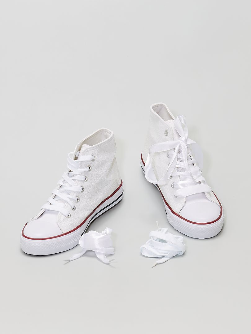 Sneakers alte in tela bianco - Kiabi