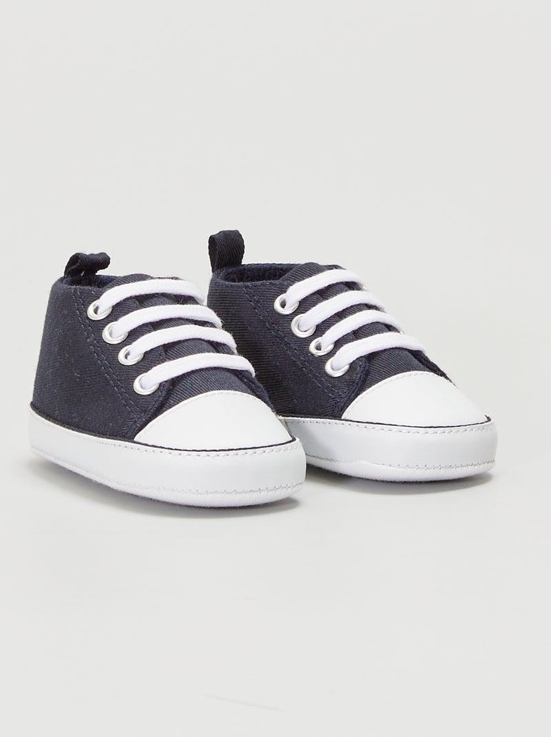 Sneakers alte in tela blu marine - Kiabi
