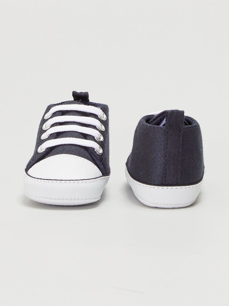 Sneakers alte in tela blu marine - Kiabi