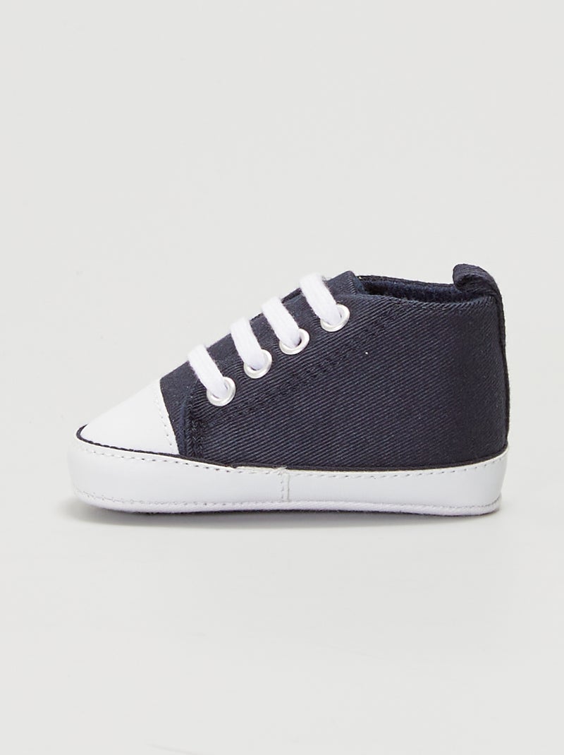 Sneakers alte in tela blu marine - Kiabi