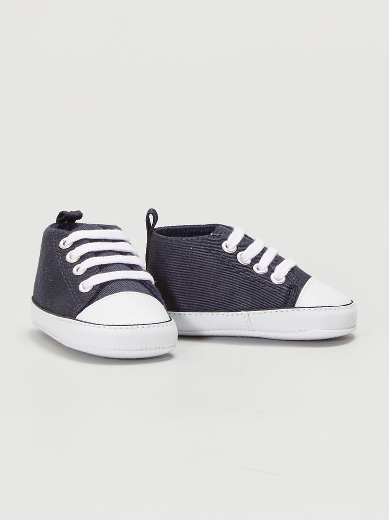 Sneakers alte in tela blu marine - Kiabi