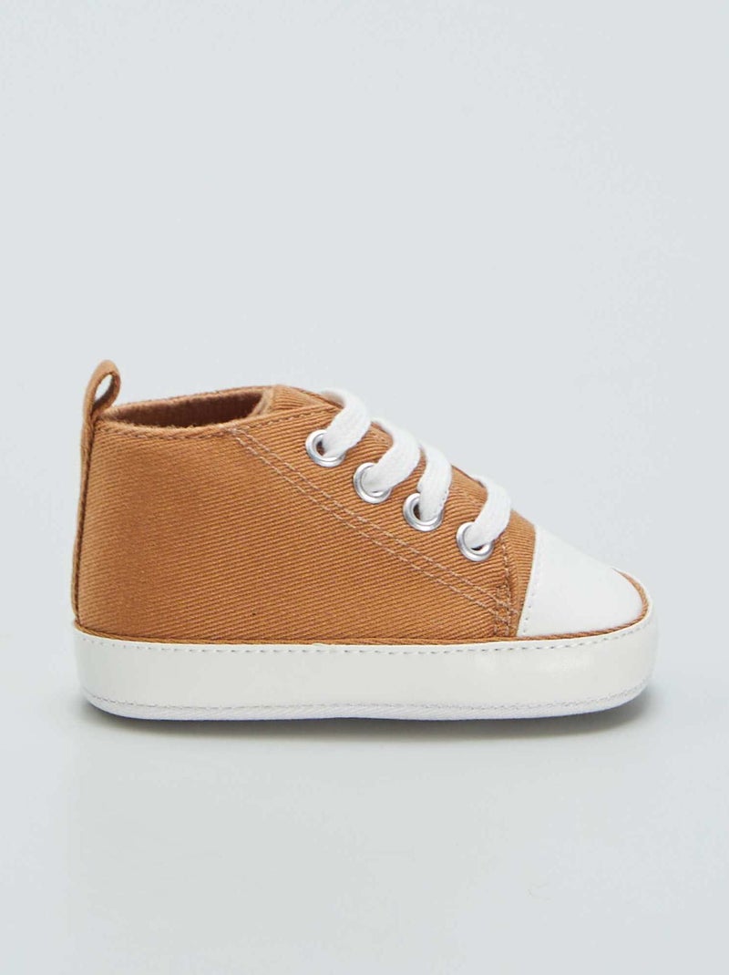 Sneakers alte in tela MARRONE - Kiabi