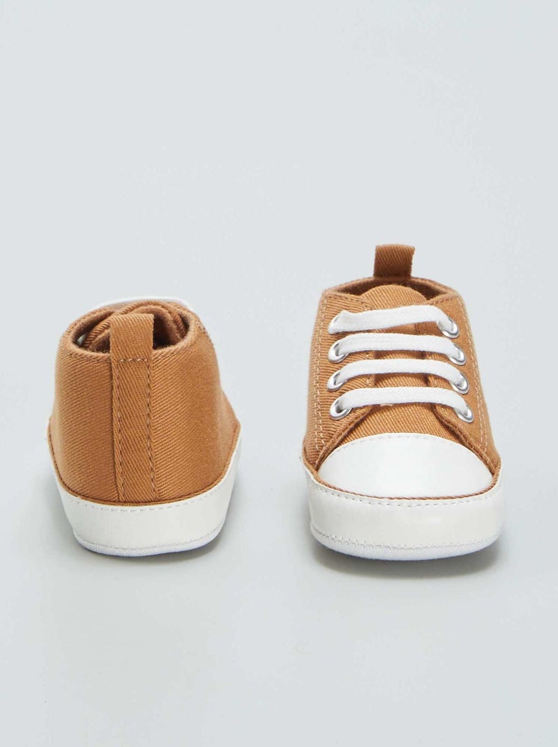 Sneakers alte in tela MARRONE - Kiabi