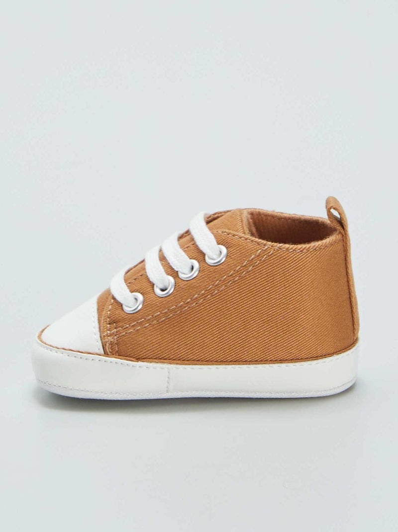 Sneakers alte in tela MARRONE - Kiabi
