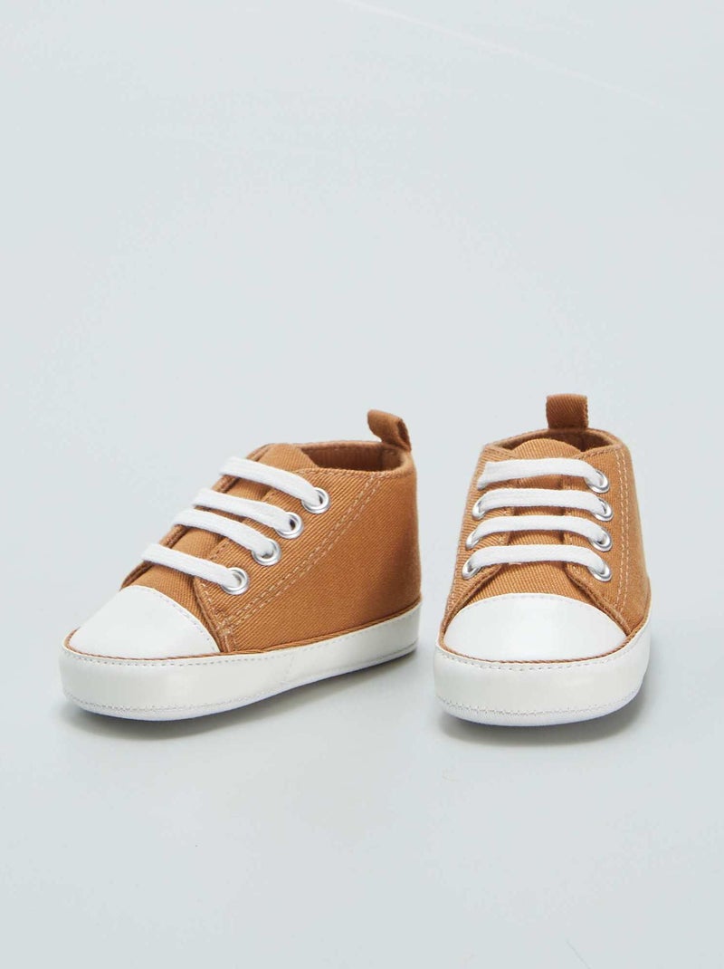 Sneakers alte in tela MARRONE - Kiabi