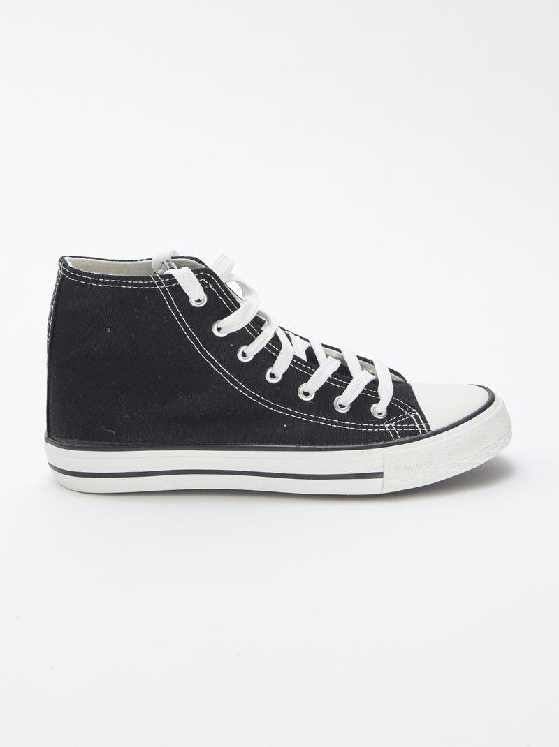 Sneakers alte in tela nero - Kiabi
