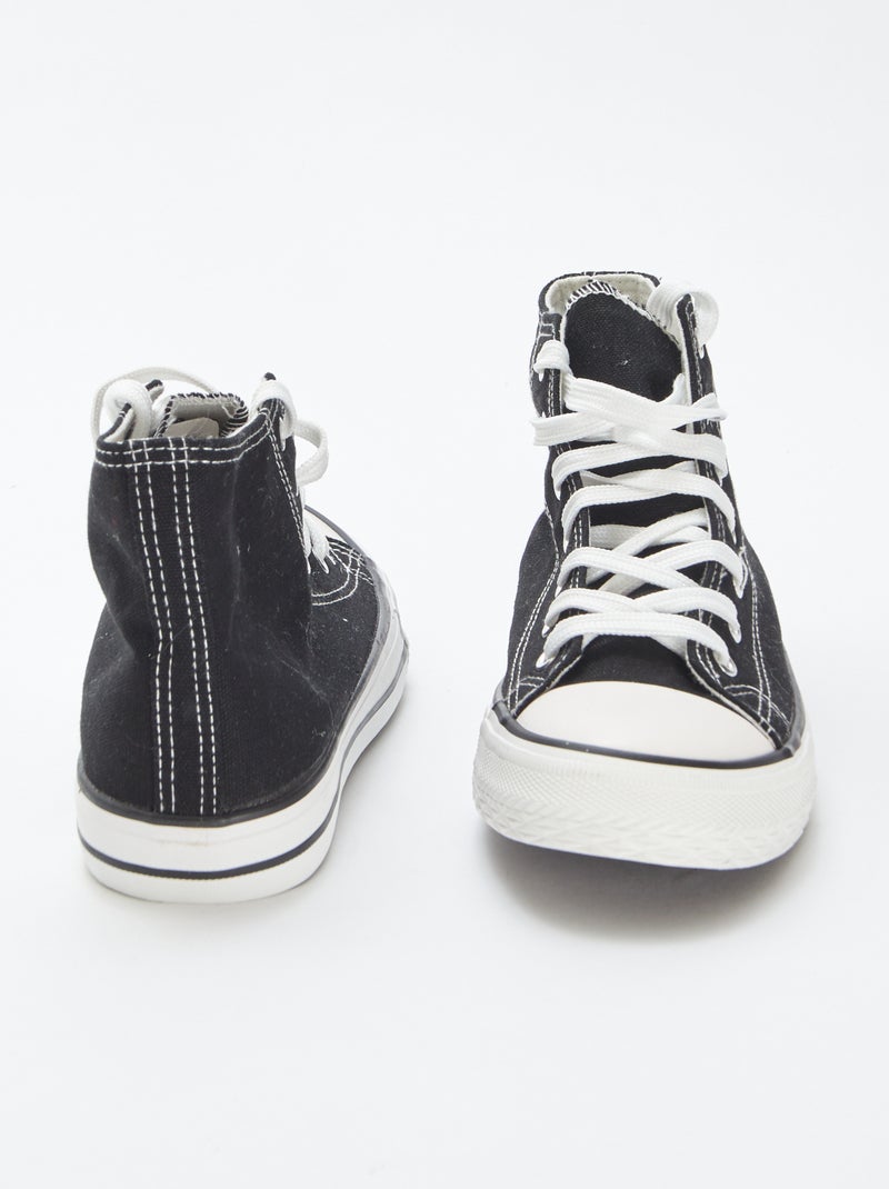 Sneakers alte in tela nero - Kiabi
