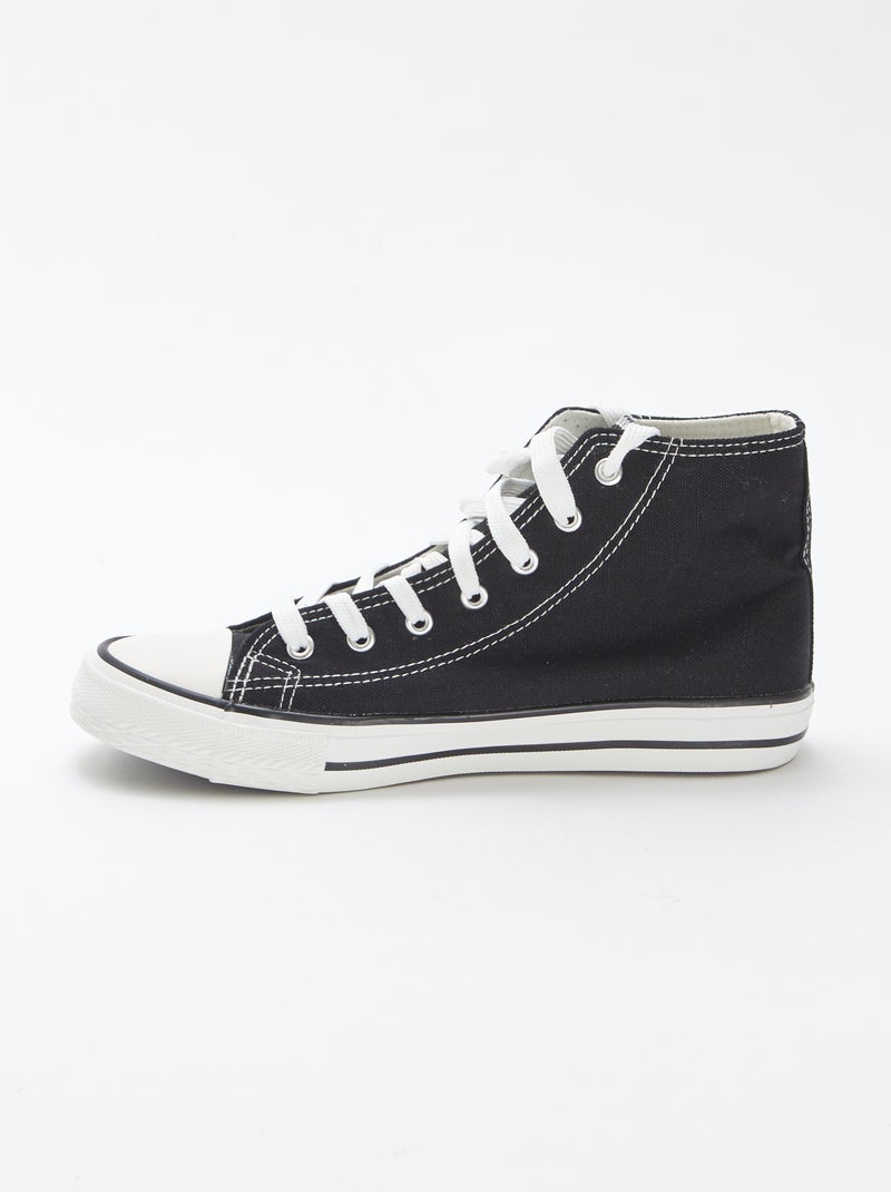 Sneakers alte in tela nero - Kiabi
