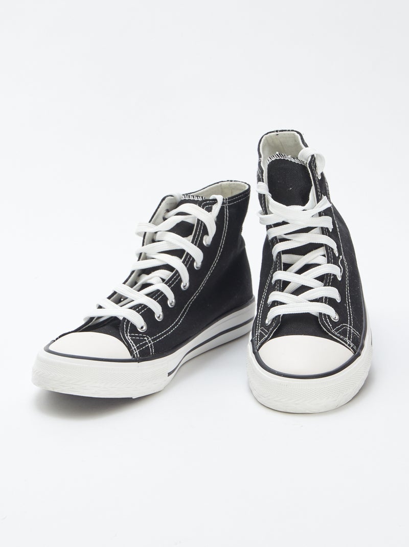 Sneakers alte in tela nero - Kiabi