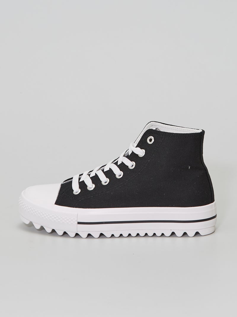Sneakers alte in tela nero - Kiabi