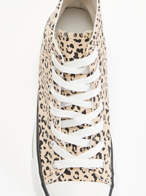 Sneakers alte in tela stampa 'leopardata' - Kiabi
