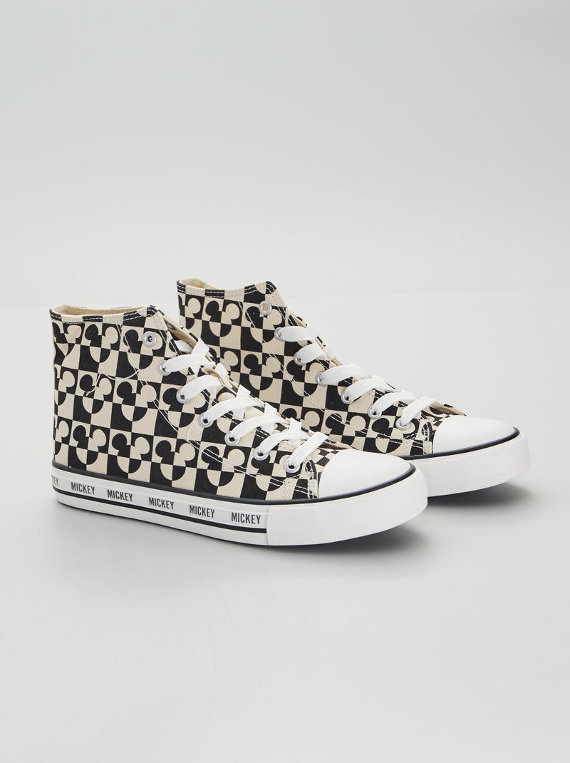 Sneakers alte in tela 'Topolino' BEIGE - Kiabi