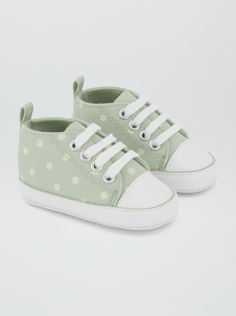 Sneakers alte in tela VERDE - Kiabi