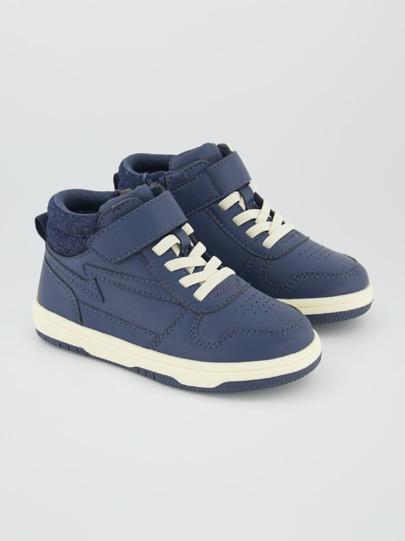Sneakers alte tricolori blu scuro - Kiabi