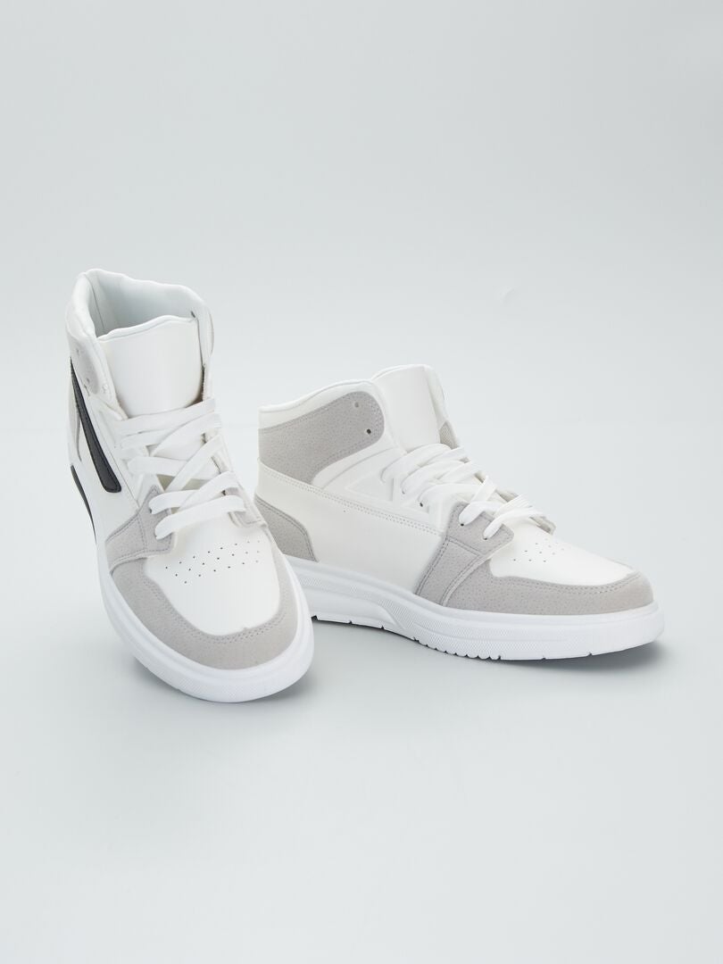Sneakers alte tricolori grigio bianco - Kiabi