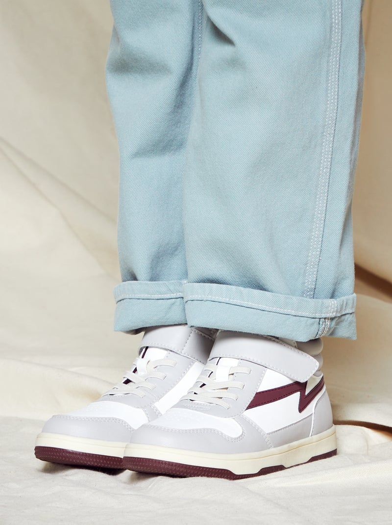 Sneakers alte tricolori ROSSO - Kiabi