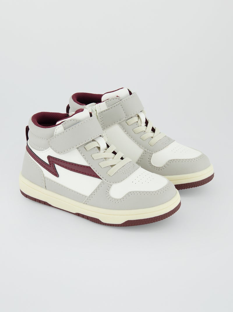 Sneakers alte tricolori ROSSO - Kiabi