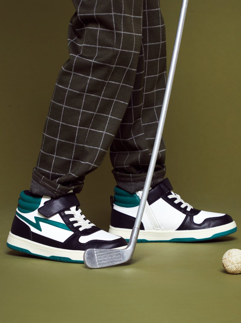 Sneakers alte tricolori VERDE - Kiabi