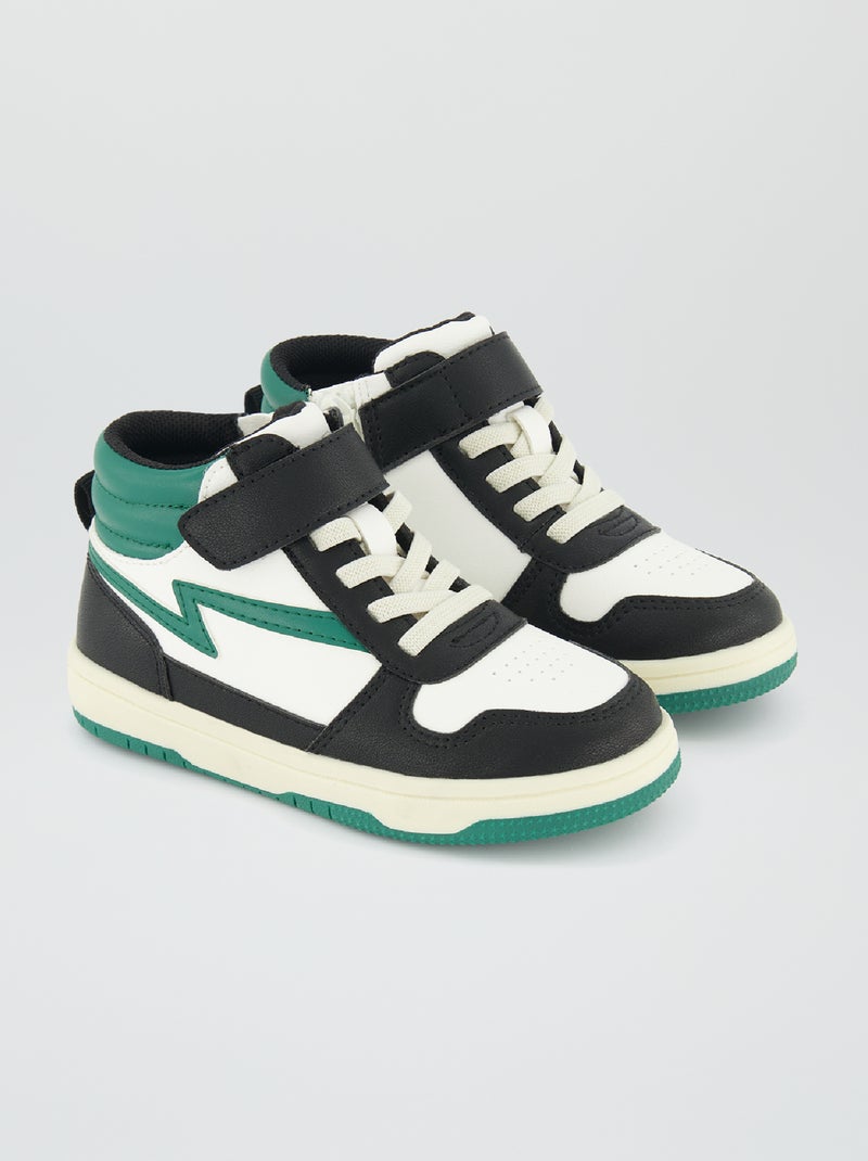 Sneakers alte tricolori VERDE - Kiabi