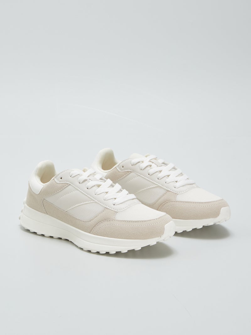 Sneakers basse BEIGE - Kiabi