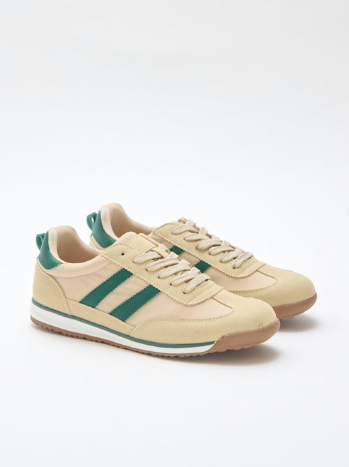 Sneakers basse bicolore - Kiabi