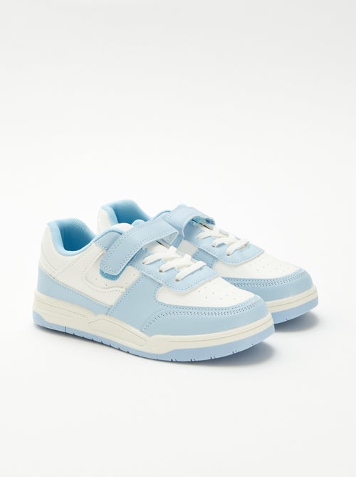 Sneakers basse bicolore - Kiabi