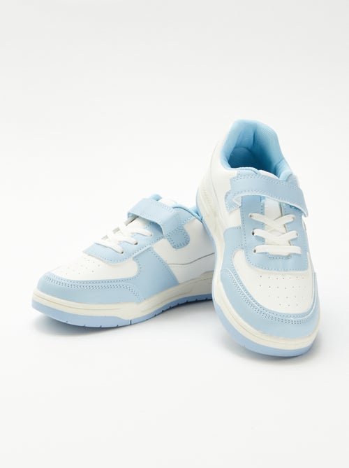 Sneakers basse bicolore - Kiabi