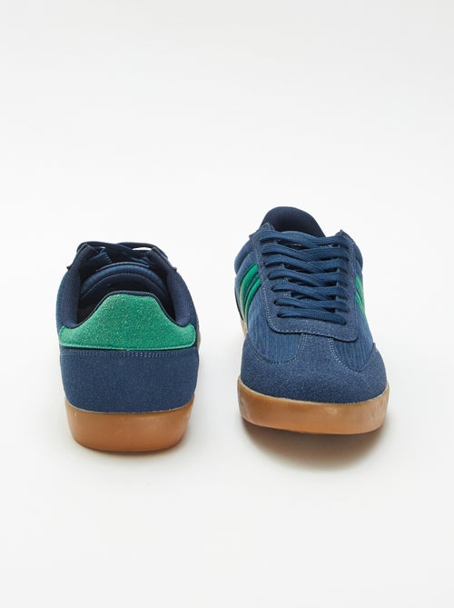 Sneakers basse bicolore - Kiabi