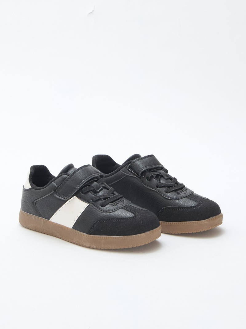 Sneakers basse bicolore Nero - Kiabi