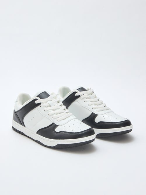 Sneakers basse bicolore - Kiabi
