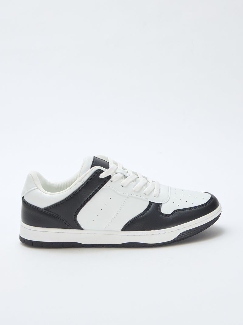 Sneakers basse bicolore Nero - Kiabi