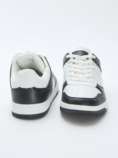 Sneakers basse bicolore - Kiabi