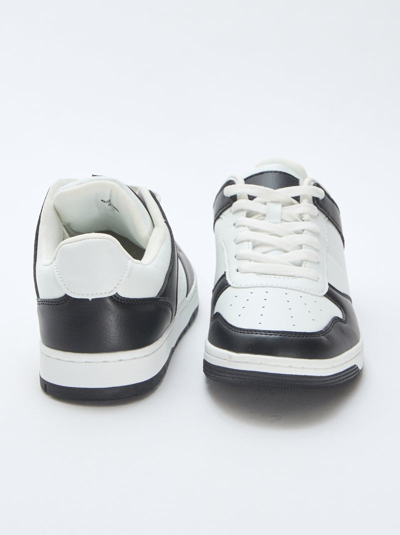 Sneakers basse bicolore Nero - Kiabi