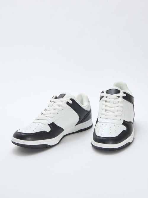 Sneakers basse bicolore - Kiabi
