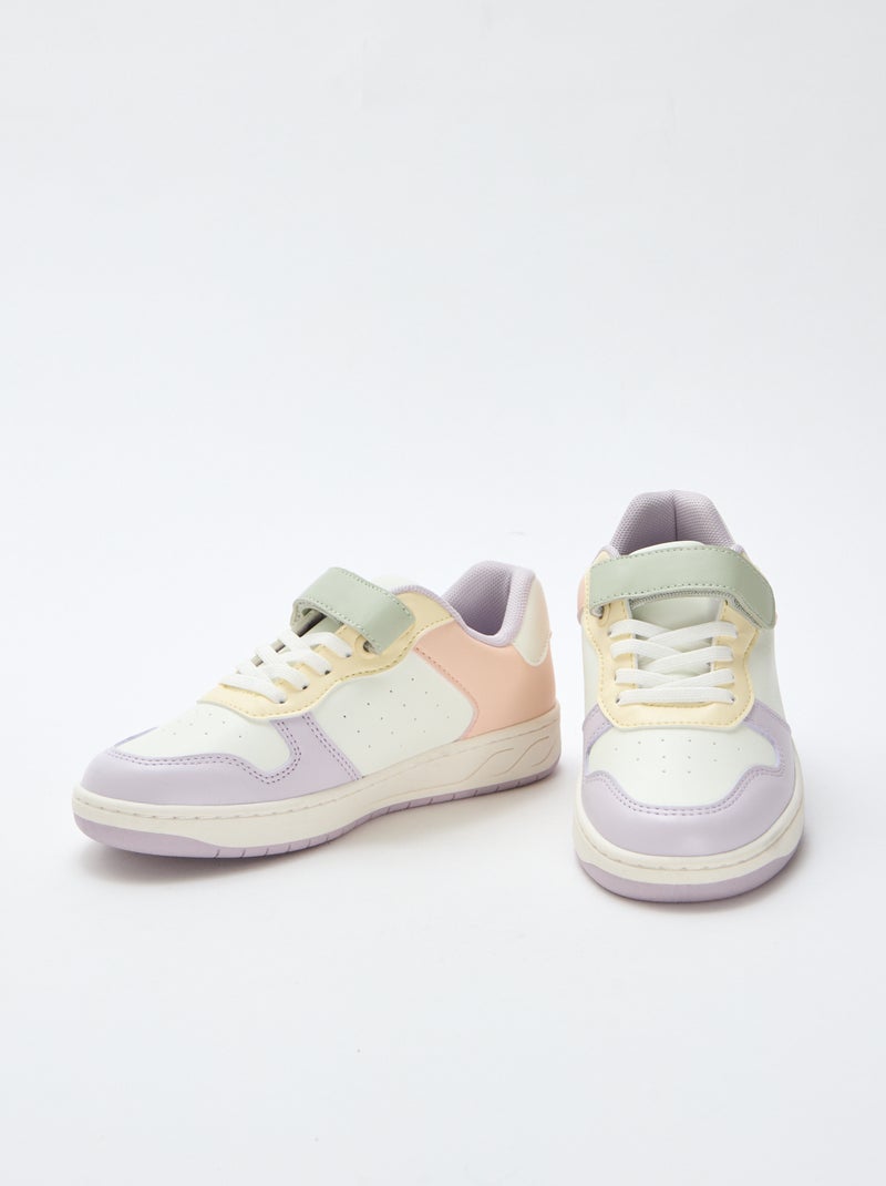 Sneakers basse bicolore Rosa - Kiabi
