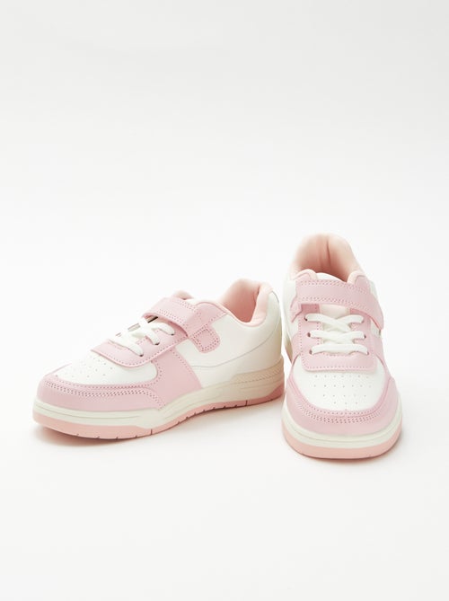 Sneakers basse bicolore - Kiabi