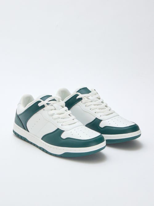 Sneakers basse bicolore - Kiabi