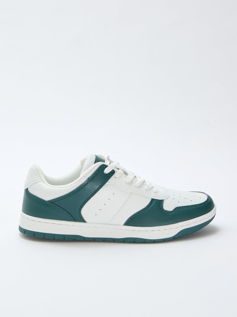 Sneakers basse bicolore Verde - Kiabi