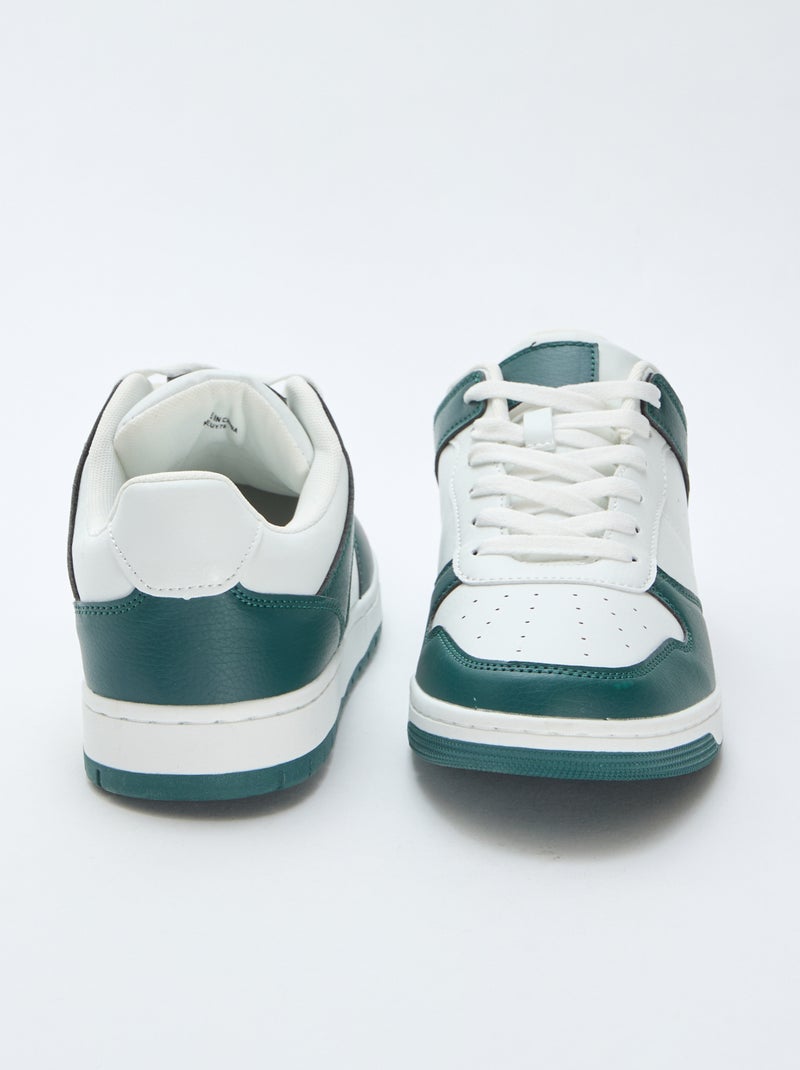 Sneakers basse bicolore Verde - Kiabi