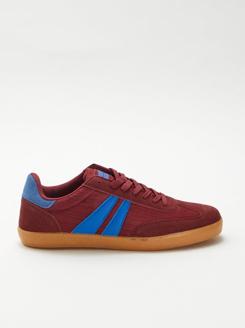 Sneakers basse bicolore - Kiabi