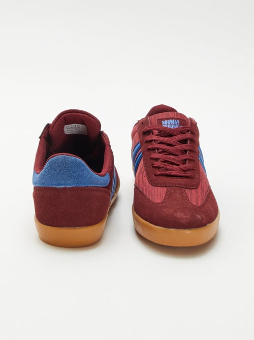 Sneakers basse bicolore - Kiabi